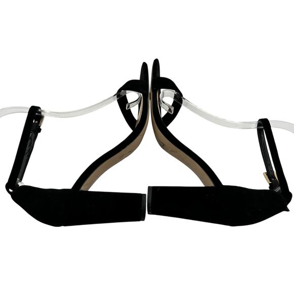 ALDO Black Suede‎ Ankle Strap High Heel Sandals Evening Party Shoes Size 6 - Picture 8 of 9